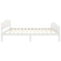 Estructura de cama de madera maciza de pino blanco 160x200 cm de vidaXL, Camas y somieres - Ref: Foro24-322035, Precio: 114,6...