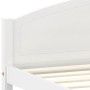 Estructura de cama de madera maciza de pino blanco 160x200 cm de vidaXL, Camas y somieres - Ref: Foro24-322035, Precio: 114,6...