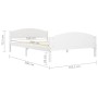 Estructura de cama de madera maciza de pino blanco 160x200 cm de vidaXL, Camas y somieres - Ref: Foro24-322035, Precio: 114,6...
