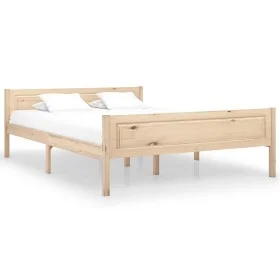 Estructura de cama de madera maciza de pino 120x200 cm de vidaXL, Camas y somieres - Ref: Foro24-322098, Precio: 92,55 €, Des...