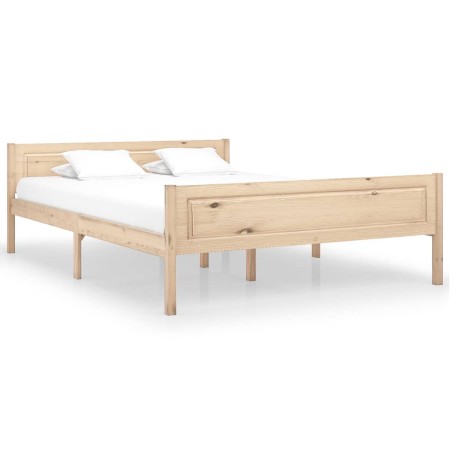 Estructura de cama de madera maciza de pino 120x200 cm de vidaXL, Camas y somieres - Ref: Foro24-322098, Precio: 93,38 €, Des...