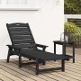 Tumbona Negro 195.5 x 53 x 98.5 cm HDPE en Sillas de jardín | Comprar online en Foru.es