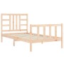 Estructura de cama con cabecero madera maciza 90x190 cm de vidaXL, Camas y somieres - Ref: Foro24-3191936, Precio: 90,91 €, D...