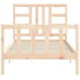 Estructura de cama con cabecero madera maciza 90x190 cm de vidaXL, Camas y somieres - Ref: Foro24-3191936, Precio: 90,91 €, D...