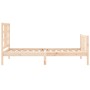 Estructura de cama con cabecero madera maciza 90x190 cm de vidaXL, Camas y somieres - Ref: Foro24-3191936, Precio: 90,91 €, D...