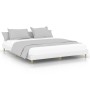 Estructura de cama madera de ingeniería blanco brillo 200x200cm de vidaXL, Camas y somieres - Ref: Foro24-832007, Precio: 123...