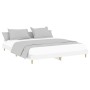 Estructura de cama madera de ingeniería blanco brillo 200x200cm de vidaXL, Camas y somieres - Ref: Foro24-832007, Precio: 123...