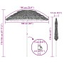 Parasol de playa Natural 255 x 255 x 255 cm Poliéster y Acero en Sombrillas | Comprar online en Foru.es