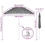 Parasol de playa Natural 255 x 255 x 255 cm Poliéster y Acero en Sombrillas | Comprar online en Foru.es