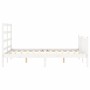 Estructura cama de matrimonio con cabecero madera maciza blanco de vidaXL, Camas y somieres - Ref: Foro24-3191877, Precio: 12...
