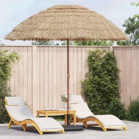 Parasol de playa Natural 255 x 255 x 255 cm Poliéster y Acero en Sombrillas | Comprar online en Foru.es