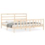 Estructura de cama con cabecero madera maciza 200x200 cm de vidaXL, Camas y somieres - Ref: Foro24-3191926, Precio: 136,17 €,...