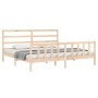 Estructura de cama con cabecero madera maciza 200x200 cm de vidaXL, Camas y somieres - Ref: Foro24-3191926, Precio: 136,17 €,...