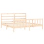 Estructura de cama con cabecero madera maciza 200x200 cm de vidaXL, Camas y somieres - Ref: Foro24-3191926, Precio: 136,17 €,...