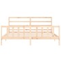 Estructura de cama con cabecero madera maciza 200x200 cm de vidaXL, Camas y somieres - Ref: Foro24-3191926, Precio: 136,17 €,...
