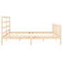 Estructura de cama con cabecero madera maciza 200x200 cm de vidaXL, Camas y somieres - Ref: Foro24-3191926, Precio: 136,17 €,...