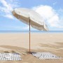 Parasol de playa Gris y 160 x 160 x 196 cm Poliéster y Acero en Sombrillas | Comprar online en Foru.es