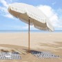 Parasol de playa Gris y 205 x 205 x 210 cm Poliéster y Acero en Sombrillas | Comprar online en Foru.es