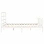 Estructura de cama con cabecero madera maciza blanco 160x200 cm de vidaXL, Camas y somieres - Ref: Foro24-3191917, Precio: 13...
