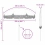 Parasol de playa Gris y 205 x 205 x 210 cm Poliéster y Acero en Sombrillas | Comprar online en Foru.es