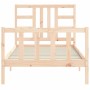 Estructura de cama con cabecero madera maciza 90x200 cm de vidaXL, Camas y somieres - Ref: Foro24-3191956, Precio: 87,94 €, D...
