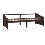 Sofá cama 3 plazas madera maciza pino marrón oscuro 90x200 cm de vidaXL, Camas y somieres - Ref: Foro24-322167, Precio: 88,31...