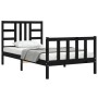 Estructura de cama con cabecero madera maciza negro 100x200 cm de vidaXL, Camas y somieres - Ref: Foro24-3191965, Precio: 135...