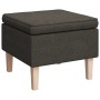 Sillón con patas mecedoras y taburete de tela gris oscuro de vidaXL, Sillones - Ref: Foro24-3121273, Precio: 287,94 €, Descue...