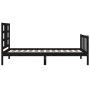 Estructura de cama con cabecero madera maciza negro 100x200 cm de vidaXL, Camas y somieres - Ref: Foro24-3191965, Precio: 135...