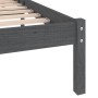 Estructura de cama madera maciza de pino gris 200x200 cm de vidaXL, Camas y somieres - Ref: Foro24-810039, Precio: 85,12 €, D...