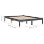 Estructura de cama madera maciza de pino gris 200x200 cm de vidaXL, Camas y somieres - Ref: Foro24-810039, Precio: 85,12 €, D...