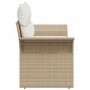 Sofá de jardín con cojín Beige 141 x 62 x 69 cm ratán sintético en Sofás de exterior | Comprar online en Foru.es