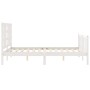 Estructura de cama con cabecero madera maciza blanco 140x190 cm de vidaXL, Camas y somieres - Ref: Foro24-3191952, Precio: 13...