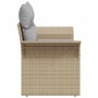 Sofá de jardín con cojín Beige 141 x 62 x 69 cm ratán sintético en Sofás de exterior | Comprar online en Foru.es