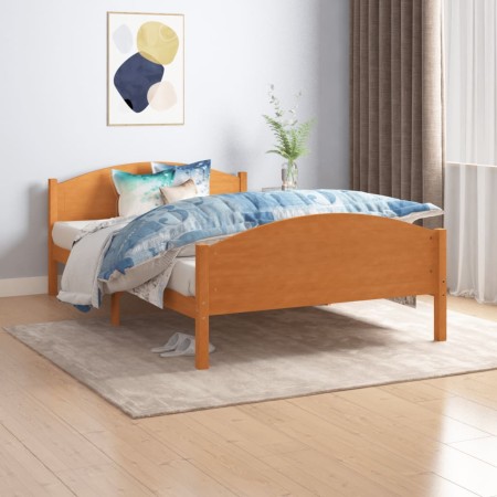 Estructura de cama madera maciza pino marrón miel 120x200 cm de vidaXL, Camas y somieres - Ref: Foro24-322038, Precio: 153,16...