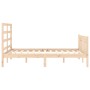 Estructura de cama con cabecero madera maciza 140x190 cm de vidaXL, Camas y somieres - Ref: Foro24-3191886, Precio: 119,40 €,...