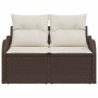 Sofá de jardín Marrón 121 x 62 x 69 cm ratán sintético en Sofás de exterior | Comprar online en Foru.es