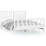 Estructura de cama con cabecero madera pino blanco 140x200 cm de vidaXL, Camas y somieres - Ref: Foro24-3188167, Precio: 145,...