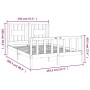 Estructura de cama con cabecero madera pino blanco 140x200 cm de vidaXL, Camas y somieres - Ref: Foro24-3188167, Precio: 145,...