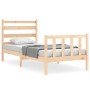Estructura de cama con cabecero madera maciza 90x200 cm de vidaXL, Camas y somieres - Ref: Foro24-3192021, Precio: 87,36 €, D...