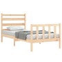 Estructura de cama con cabecero madera maciza 90x200 cm de vidaXL, Camas y somieres - Ref: Foro24-3192021, Precio: 87,36 €, D...