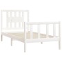 Estructura de cama con cabecero madera de pino blanca 90x200 cm de vidaXL, Camas y somieres - Ref: Foro24-3188152, Precio: 99...