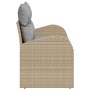 Sofá de jardín Beige 124 x 62 x 69cm ratán sintético en Sofás de exterior | Comprar online en Foru.es