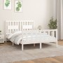 Estructura de cama con cabecero madera pino blanco 120x200 cm de vidaXL, Camas y somieres - Ref: Foro24-3188162, Precio: 132,...