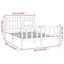Estructura de cama con cabecero madera pino blanco 120x200 cm de vidaXL, Camas y somieres - Ref: Foro24-3188162, Precio: 132,...