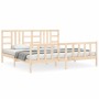 Estructura de cama con cabecero madera maciza 200x200 cm de vidaXL, Camas y somieres - Ref: Foro24-3191991, Precio: 148,70 €,...