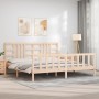 Estructura de cama con cabecero madera maciza 200x200 cm de vidaXL, Camas y somieres - Ref: Foro24-3191991, Precio: 148,70 €,...