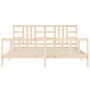 Estructura de cama con cabecero madera maciza 200x200 cm de vidaXL, Camas y somieres - Ref: Foro24-3191991, Precio: 148,70 €,...