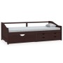 Sofá cama 3 plazas cajones pino macizo marrón oscuro 90x200 cm de vidaXL, Camas y somieres - Ref: Foro24-322172, Precio: 236,...