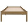Estructura de cama madera maciza pino marrón miel 100x200 cm de vidaXL, Camas y somieres - Ref: Foro24-810010, Precio: 71,63 ...